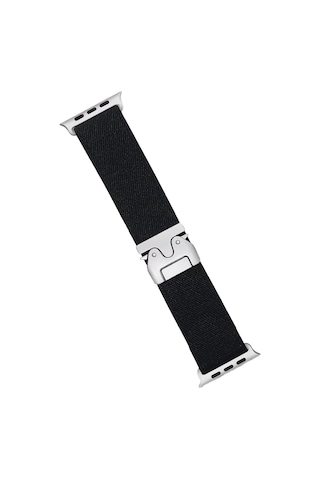 Apple Uyumlu Watch 42mm Forest Kumaş Kordon Saat Değildir - Siyah/