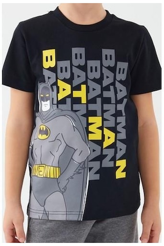 Batman Erkek Çocuk Bermuda Takım Siyah