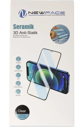 Mey İthalat Apple, Uyumlu iPhone 16 Pro 3d Antistatik Seramik Nano Ekran Koruyucu