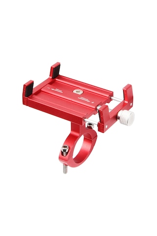 Lemestar Kırmızı Alüminyum Bisiklet Telefon Tutucu, Dağ Bisikleti İçin Navigasyon Cihazı Sabitleyici, 50-100mm Uzunluk Ayarı Diğer