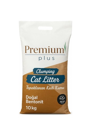 Doğal Bentonit Kedi Kumu Aktif Karbonlu 10 Lt, Topaklanan, Kokusuz,%99,5 Tozsuz, Yüksek Emicilik Gücüne Sahip Kedi K