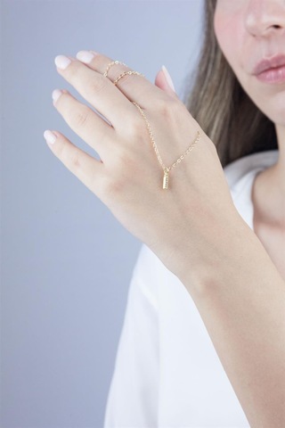 İ Harfli Gold Zincir Kolye Altın