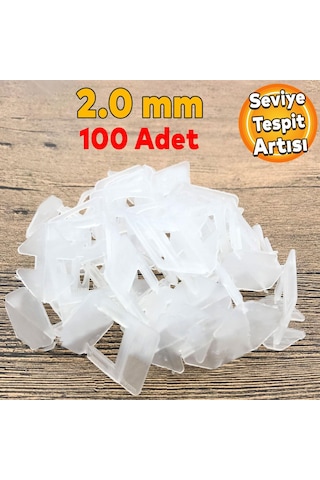 Seviye Tespit Artısı Klipsi Fayans Hizalama Derz Artısı Beyaz 2 Mm 100 Adet
