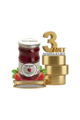 Tatşen Cam Reçel Çilek 3x800 Gr