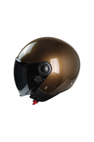Kask Mts Fx-101 Parlak Kahve Çenesiz
