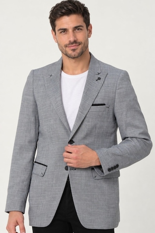 C8058 Dewberry Erkek Ceket-düz Gri