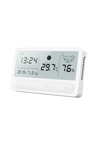 Moveevo Ev İçin Lcd Ekranlı Dijital Sicaklık Nem Ölçer - Zaman Takibi,万年历 Ve Alarm Fonksiyonu İle Duvar Veya Masaüstü Kullanıma Uygun