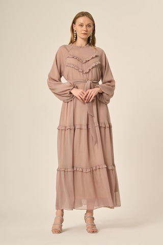 Ftz Women Kadın Simli Elbise Beige 31144 Beige