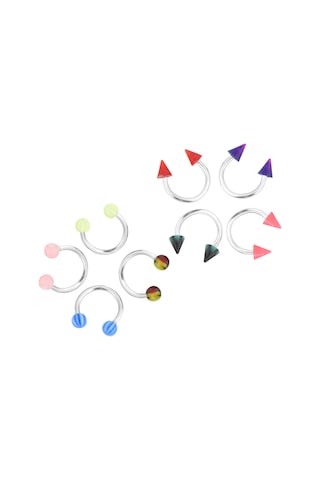 Moveevo 110 Adet Tüpçe, Burun & Göbek Piercing Takımı - Tıbbi Çelik, Alerjiye Dirençli, Farklı Şekiller Ve Renkler Rastgele Seçim Diğer