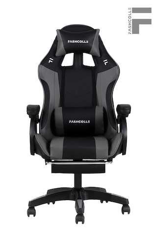 Fashcolle Dynamic Masajlı Gri-Siyah Oyuncu Koltuğu