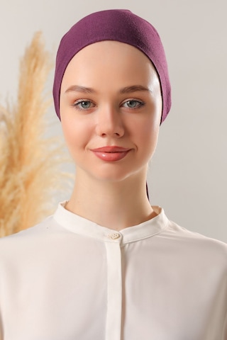 Melodi Scarf Dikişsiz Penye Bone Mor Mor