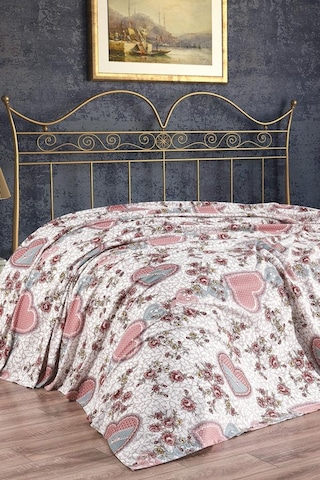 Vira Tek Kişilik %100 Pamuklu 160x240 Cm Tek Pike Pembe
