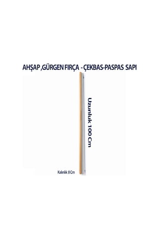Gürgen Fırça-paspas-çekbas Sapı 100 Cm Uzunluk 8 Cm Kalınlık 1 Adet