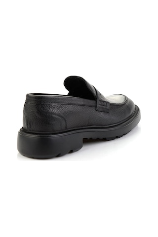Bambi Siyah Hakiki Deri Erkek Loafer Ayakkabı E01054200440 Siyah