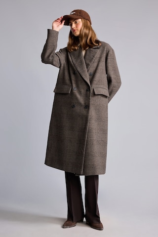 Defacto Regular Fit Ekose Kruvaze Kaşe Kaban H8594ax26wnbn604 Kahve-bn604