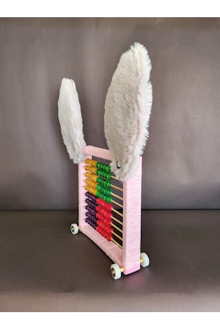 Lila Tavşan Kulaklı Pembe Kare Abaküs