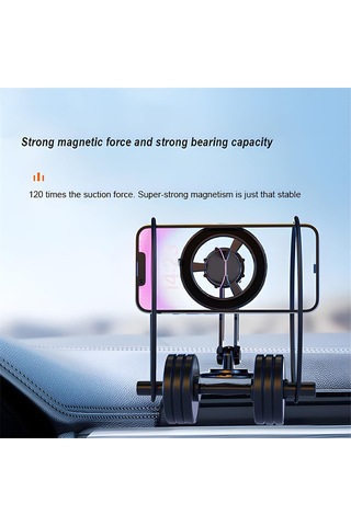 Monyee Magneetik Araç Telefon Tutucu 360 Döner Katlanabilir, Çok Amaçlı, Yüksek Kaliteli, Pembe Altın Diğer