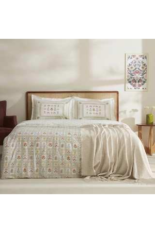Karaca Home Arty %100 Pamuk Çift Kişilik Nevresim Battaniye Takımı Renkli