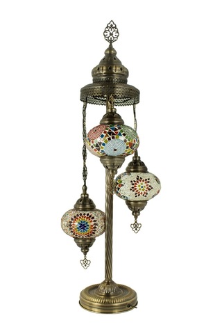 Otantik Dekoratif Mozaik Lambader, Köşe Lambası, Ayaklı Lamba