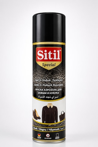 Sitil Süet Ve Nubuk Yenileyici Sprey 250 Ml Siyah Sitil Süet Ve Nubuk Yenileyici Sprey 250 Ml Siyah