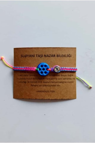 Unisex Bileklik Farklı Renkler Güzel Yedi Göz Süryani Nazar Taşı Gstb002 Çok Renkli