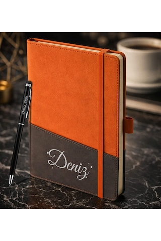 Bk Gift Kişiye Özel Turuncu Termo Deri Defter Ve Touchpen Kalem Seti -3, Kurumsal Ve Özel Hediye, Yeni İş Hediyesi Kobitmeyencom36110 Bk Gift