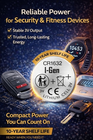 I-gen Cr1632 3v Lityum Düğme Pil 3v 1632 Pil 10'lu Paket