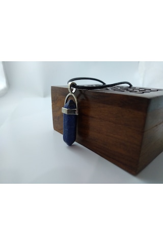 Lapis Lazuli Taşi Kolye/ Çivi Şeklinde Doğaltaş Kolye Çok Renkli