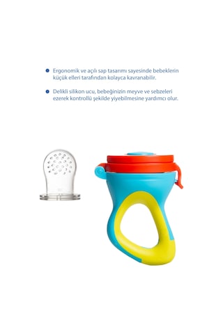 Babyjem Silikon Yumuşak Uçlu Meyve Süzgeçi Sebze Emziği Renkli