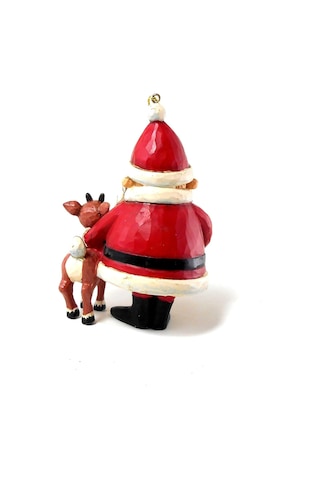 Lexroo Rudolph Traditions Von Jim Shore Santa Und Rudolph 50. Ann Ornament 4,25 İn Standart