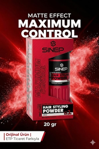 Sinep Toz Wax No:1 Strong Hold Kırmızı Red Maksimum Kontrol & Mat Görünüm 20 Gr