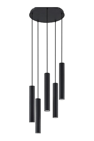 Mylights Panasanıc Ampullü Beşli Led Avize Gu 10 Duylu Led Ampul Günışığı Ürün Içınde Cıkmaktadır Siyah