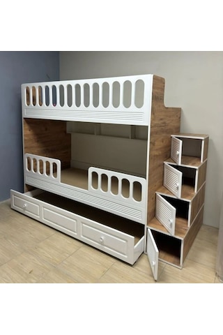 Aras Tamamı Mdf Membran Kaplama Yavrulu Çelik Destekli Ranza AC2