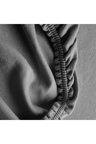 Nevresim Takımı Çift Kişilik Lastikli Çarşaflı Gri Siyah