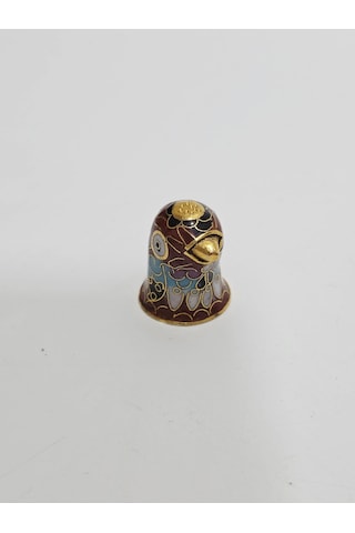Antika Cloisonne Emaye Yüksük 25x20,50mm 066