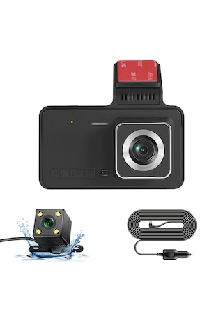 Çift Kameralı Araç Kamerası - Full Hd 1080p, 4.0 Geniş Ekranlı Dash Cam