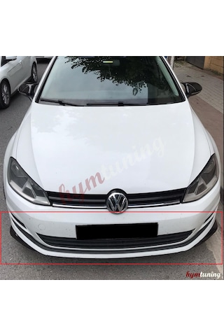 VW Golf 7 Ön Tampon Flap Seti - Piano Black - Universal - Abs Plasti