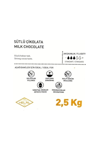 Chocovic Sütlü 2,5 Kg Blok Kuvertür