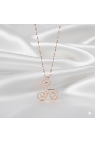 Ariş Kelt Sembolleri Dostluk Sembolü Triskele Altın Kolye