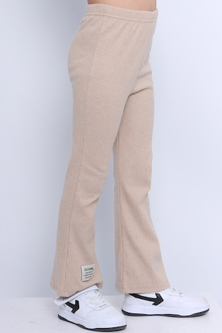 Kız Çocuk Triko Tayt İspanyol Paça D2 Bej