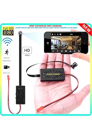Mini Güvenlik Wifi Kamera Uzaktan İzleme-ses Dinleme-hafıza Kart
