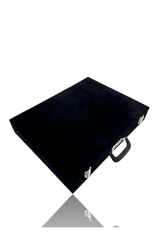 Richbox Bond 30'lu Saat Çantası Alcantara Siyah Camsız