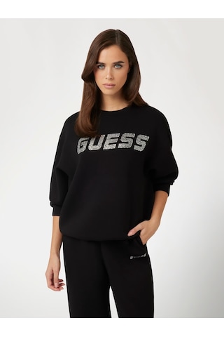 Guess Cecilia Kadın Sweatshirt V4bq15k7uw2 Siyah