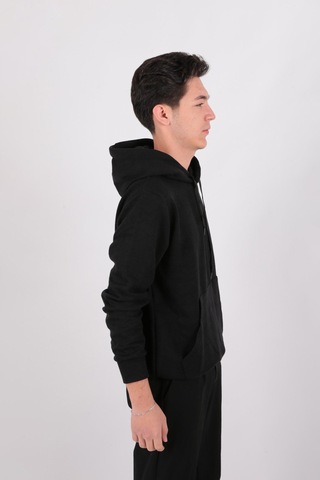 Five Pocket Fp24b2124 Erkek Kapşonlu Kanguru Cepli Sweatshirt Siyah