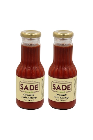 Sade Organik Ketçap Tatlı 280 Gr 2 Li Paket