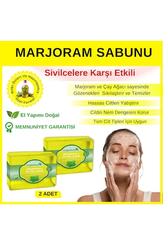 Organicsun Marjoram Oil & Tea Tree Sabun 2 x 140 G