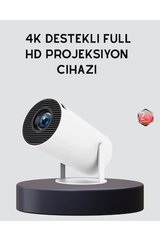 Ev Sineması Projeksiyon Cihazı - 160 Ansı Lümen 4k Uyumlu Ve Kablosuz Görüntü Aktarımı