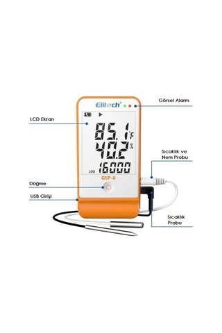 Elitech GSP-6 Sıcaklık ve Nem Kayıt Cihazı - Data Logger