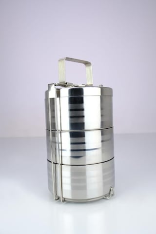 Digithome 3 Lü Çelik Hazneli Yemek Taşıma Saklama Ve Sefer Tası İş Ofis Okul İçin Gri - Yk1091 C320.025