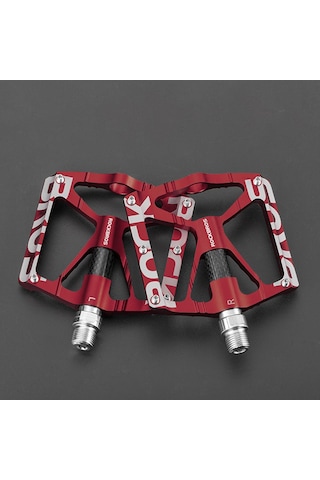 Rockbros K307t Ultralight Bisiklet Pedalları Geniş Platform Mtb Dağ Bisikleti Yansıtıcı Bisiklet Rulman Pedalları Kırmızı